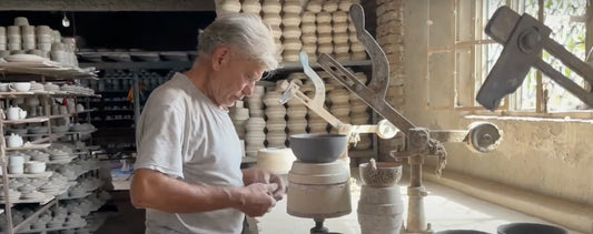 artisan of india making a handicraft product