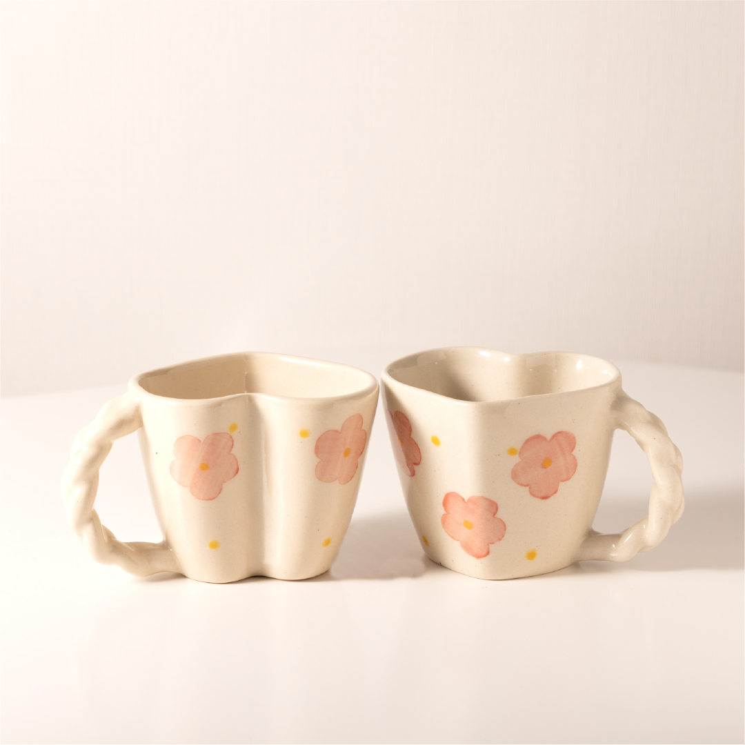 Dil Mil- Heart Shape Mug (Set of 2)