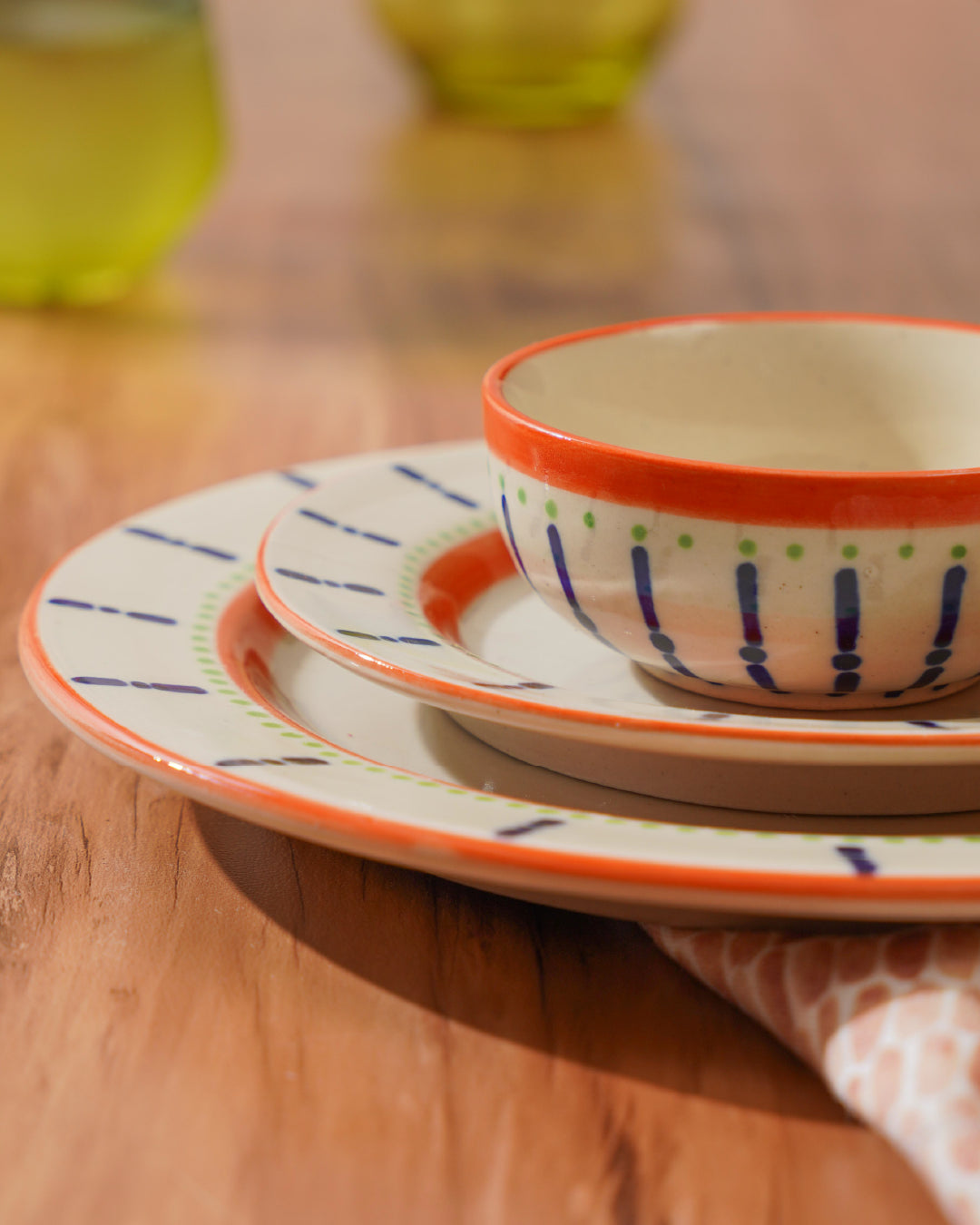 Parijat- Dinnerware set of 3