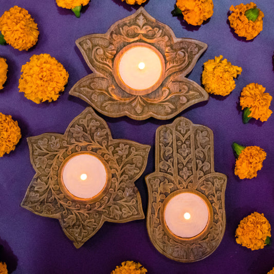 Deepdani - Tea Light Holders set of 3