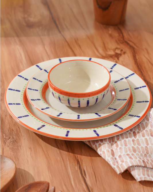 Parijat- Dinnerware set of 3